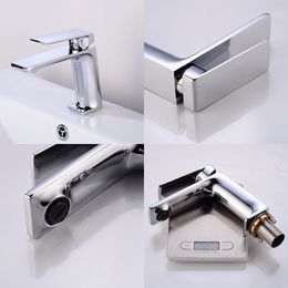 Hot Cold Mixer Faucets Bathroom Basin Sink Tap Black Crane Deck Mounted Faucet Mixer Oil Rubble Bronze Finished EL1415B
