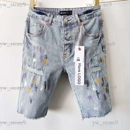 Brand jeans shorts designer masculino jeans roxo shorts hip hop casual joelho curto lenght jean roupas shorts de alta qualidade jeans calças regulares jeans roxos db5c