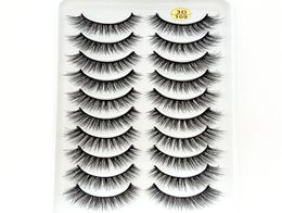 2019 NEW 10 pairs 100 Real Mink Eyelashes 3D Natural False Eyelashes Mink Lashes Soft Eyelash Extension Makeup Kit Cilios 3d1095388276