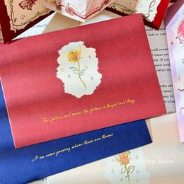 Romantic Flower Birthday Christmas 3D Pop-up Greeting Card Set Postcard Party Wedding Decor Creative DIY Gifts Cards