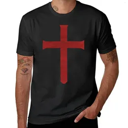 Men's Tank Tops Templar Cross T-Shirt Quick Drying Summer Top Oversized T Shirts For Men