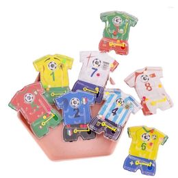 Party Favour 10pcs/Bag Mini Soccer Themed Pinball Maze Toys Team Uniform Fingertip Game Footballs Favours Birthday Gifts For Kids