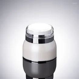 Storage Bottles 30g Pearl White Airless Jar Silver Collar Transparent Lid Bottle Cream For Serum/cream/essence/moisturize Packing