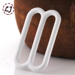 High quality 30pcs/lot 10mm 12mm painted white black type 0 8 9 metal bar Buckles clips for Lingerie Adjustment accessories DIY