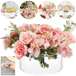 Clear Acrylic Flower Vase Simple Decorative Modern Multifunction 12 Holes for Home Wedding Decor 240527