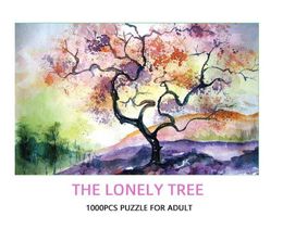Puzzles 75*50cm 1000pcs Jigs Puzzle the Lonely Tree Home Decoration Painting Adult Stress Relief Educational Toys