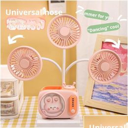 Other Electronics Tv Pen Holder Fan With Pencil Sharpener Mini Portable Usb Charging Convenient Creative Small Fans Catapt Pocket Han Dhwft