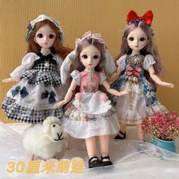 Dolls 28cm Baby Doll Toys 12inch Princess Doll with Dress Set 1/6 BJD Doll Children Toys for Kid Diy Toy Y240528
