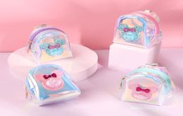 Cute Candy Colour Mini Purses Women Kids Girls Laser Small Coin Wallet Pouch Bag Kawaii Clear Money Change Purse Keychain6624159
