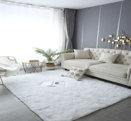 Carpets Furry Carpet Living Room Mat Modern Bedroom Nordic Style Decoration Carpet Large Size Black Grey White Non Slip Children6590224