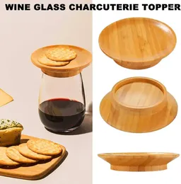 Table Mats Wine Glass Sandwich Cookie Plate Mat Bamboo Round Decorative Cover
