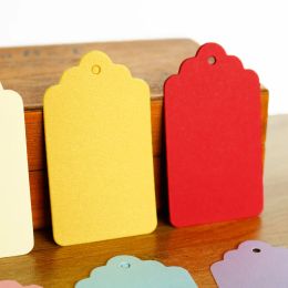 50pcs Gift Tags Colourful Gift Packaging Paper Hang Tag Wedding Birthday Party Bags Price Tags Label DIY Cloth Sewing Supply
