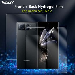 2in1 Front / Back Screen Protector For Xiaomi Mi Mix Fold 2 Fold2 Ultra Clear Slim Soft Repairable Hydrogel Film -Not Glass