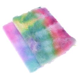 Rainbow Color A4 Faux Fur Flocking Fabric For Handmade Craft Toys Garment Bags Quilting Cloth Decor Accessory