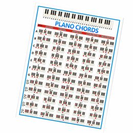 88 Key Piano Chord Chart Music Graphic Exercise Musical Students Instrument Keyboard Score Practice Paper