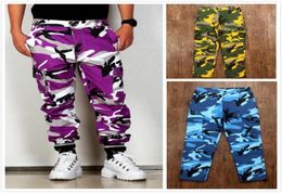 Color Camo Bdu Camouflage Cargo Pants Men Women Casual Streetwear Pockets Jogger Orange Tactical Sweatpants Hip Hop Trouser Y201128190129