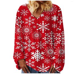 Women's T Shirts Scoop Neck Long Sleeve Crop Tee Top Womens Merry Christmas Print O Sweatshirt Round Floral Ruffled Tunic Blouse