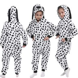 Winter Children Pyjamas Suit Warm Boy Girls Nightwear Baby Kids Pajamas Animal Sleepwear Cute Dalmatian Flannel Unicorn Pijamas 240527