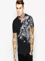 Summer Black 3D Lion tshirt Men Punk Rock Fitness Tshirt Casual Mens Streetwear For Couple Clothing Hip Hop T Shirt Tops S3XL1407739