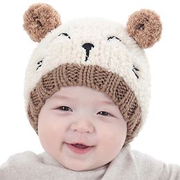 Cute Baby Bear Hats Childs Toddlers Kids Boys Girls Knitted Caps Children's Lovely Spire Soft Autumn Winter Warm Hat