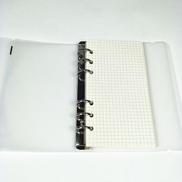 A6/Set Notebook 6 Rings Binder Loose Leaf Transparent File Folder Planner Simple Stationery Journal Inner Page Office Supplies