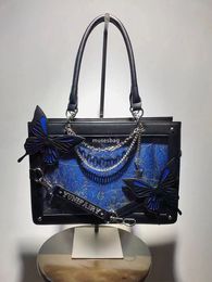 حقيبة نسائية أصلية تصميم الفراشة الأصلية ، وسعة كبيرة y2k حقيبة الذكور والإناث مصمم كيس كتف الكتف
