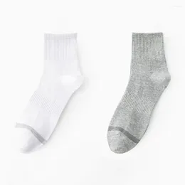 Men's Socks Solid Colour Men Cotton Mid-tube Sports With Anti-slip Breathable Design For Fall Winter No Odour High