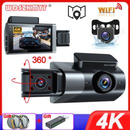 Car Dvr 4K Front Camera GPS Dash Cam for Cars Rear View Camera for Vehicle WIFI Video Recorder Parking Monitor Gift Card Reader
