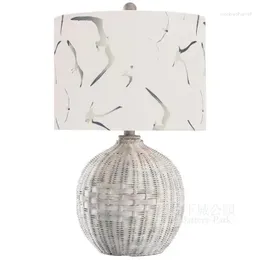 Table Lamps York Downtown Park Import Love Southern Flying Seagull Water Wash White Vine Weave Decorative Lamp