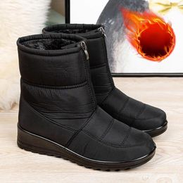Walking Shoes Soft Leather Booties For Women Snow Boots Size 8 Womens Slip On Winter Comfy
