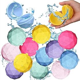 4Pcs Cute Reusable Water Balloons Quick Fill Silicone Self-Sealing Water Ball Water Toys for Summer Party Outdoor Pool Garden 240507