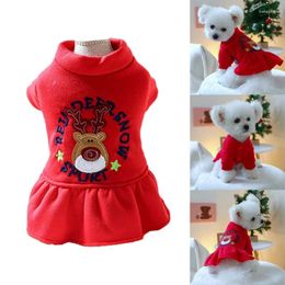 Dog Apparel Autumn Warm Dogs Dress Clothes With Reindeer Pattern Pet Camping Dresses DXAF