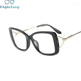 Sunglasses Frames Ultra-light Square Glasses Frame Men Women Retro Flat Mirror Decorate Large Degree Textured Unisex UV400 XY-83