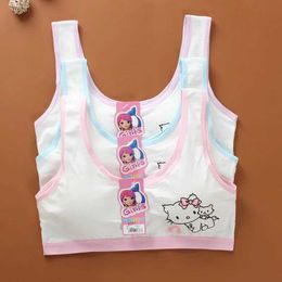 Camisole Girls bra development period student vest style childrens suspender style single layer without steel ring Y240528