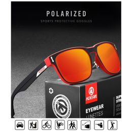 Metal hinge KDEAM Mirrored Polarised Sunglasses Men Square Sport Sun Glasses matte soft cover Frame Women UV With Case KD1302 313f