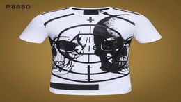 2018 Sell Casual Men Fashion Skulls Print Short Sleeve Tshirt Hip hop Tops Tees Streetwear Tshirts Men039s Clothing Tshir5944552