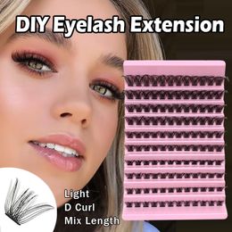 DIY self grafting eyelash segment large capacity natural thick new European and American false eyelashes