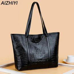 Duffel Bags Handbags Skillful Manufacture Women Large Capacity Handbag Crocodile Leather Shoulder Bag Travel Shopping Tote