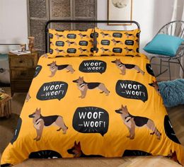 Bedding Sets Set Shepherd Dog Duvet Cover For Kids Bedclothes With Pillowcase Cartoon Pattern Bed Home Textiles