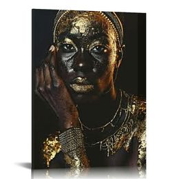 African American Wall Art Canvas Black Queen