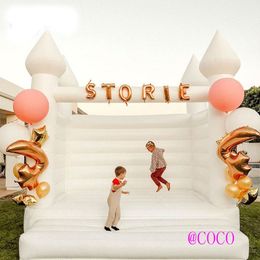 15x15x10ft-4.5mLx4.5mWx3mH outdoor activities Commercial adults kids inflatable white wedding bouncy castle birthday anniversary party bouncer house