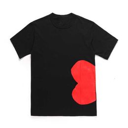2023 Play Mens T Shirt Designer Red Commes Heart Women Garcons S Badge Des Quanlity Ts Cotton Cdg Embroidery Short Sleeve Bg6