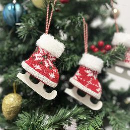 Christmas Decorations 2024 Merry Mini Ice Skates Shoes For Home Hanging Pendants Xmas Tree Ornaments Noel Year Kid Gift