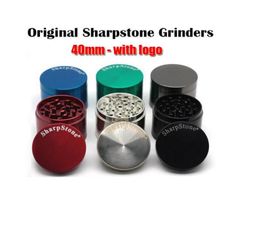 SharpStone Smoking Accessories Concave Grinders Herb Grinder Metal Alloy Flat andTobacco Sharp stone 4 Layers 40 50 55 63mm Big Si3261802