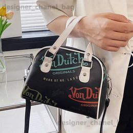 Cross Body Womens Bag Y2K Luxury Designer Handbag Shopping Ten Font Graffiti Wallet PU Leather Shoulder Bag T240528