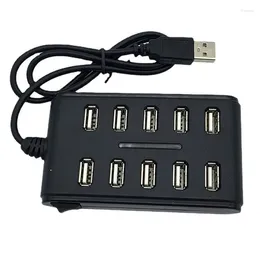 USB2.0 HUB 10 Ports Cable Splitter Switch Power USB Disc Card Reader Extender Mouse Keybard Converter Phone Charging Dock Combo