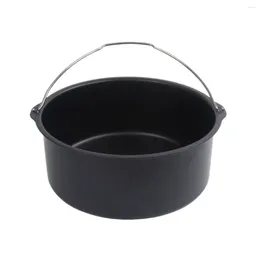 Baking Moulds 8 Inch Non-stick Mould Air Fryer Pot Round Tray Pan Roasting Pizza Cake Basket Bakeware Kitchen Bar Cooking Accessory