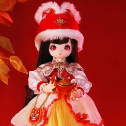 Dolls Dream Fairy 1/4 Doll Anime Style 16 Inch Ball Jointed Doll Full Set Year Of The Tiger Kawaii MSD BJD for Girls Gift Y240528