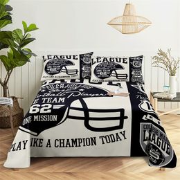 Basketball Bed Sheet Set Bedding Set Bed Flat Sheet Sporting Style Boy Girl Bedsheet Bedding King Bed Sheets and Pillowcases