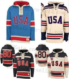 MThr 1980 Miracle On Team Usa Ice Hockey Jerseys Hockey Jersey Hoodies Custom Any Name Any Number Stitched Hoodie Sports Sweater M4569089